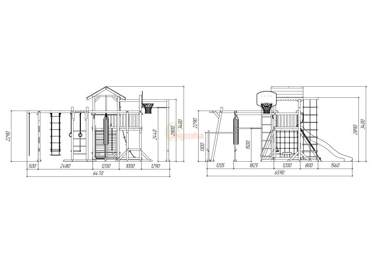 Детская площадка Савушка 2 BLACK